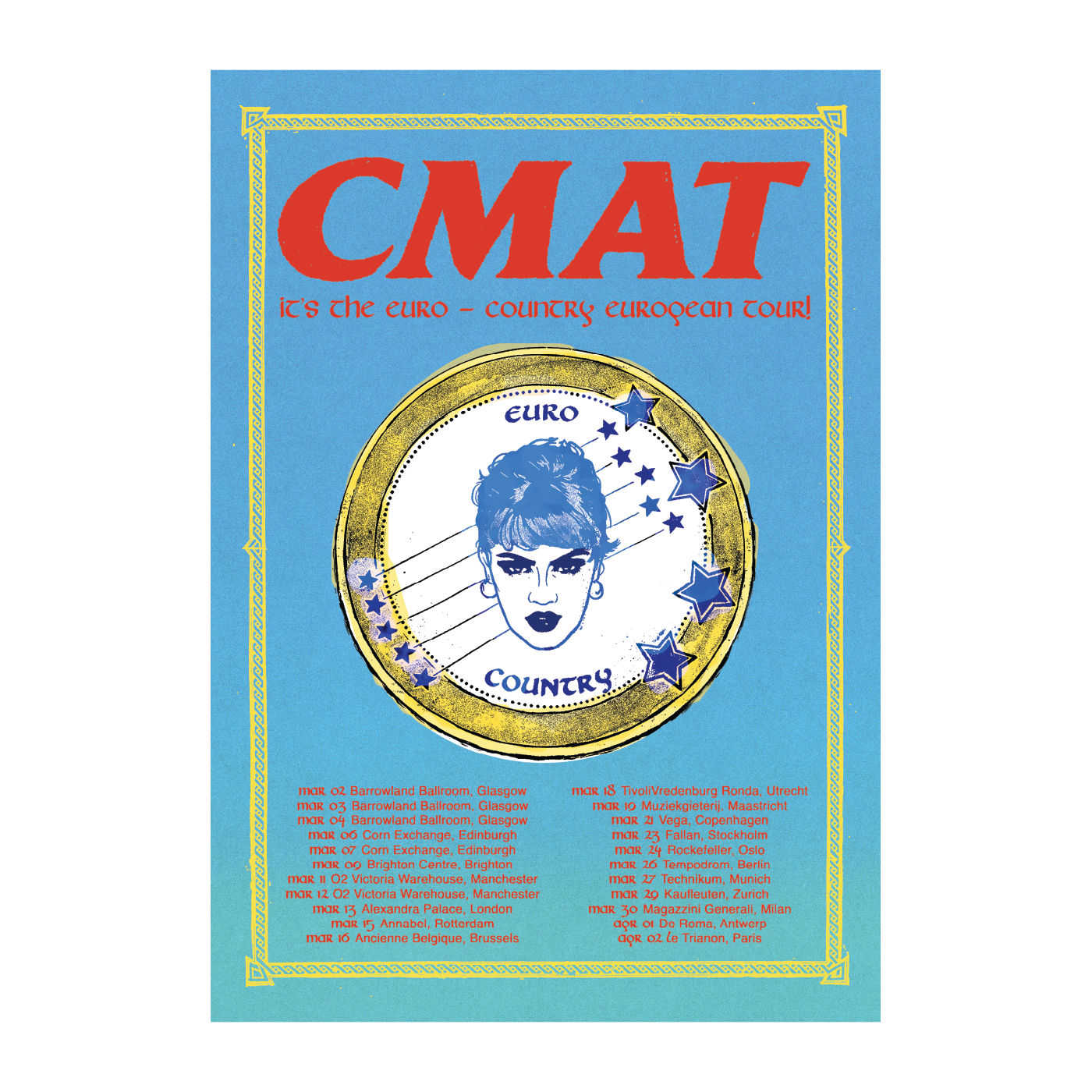 CMAT UK EU 2026 TOUR POSTER - A2