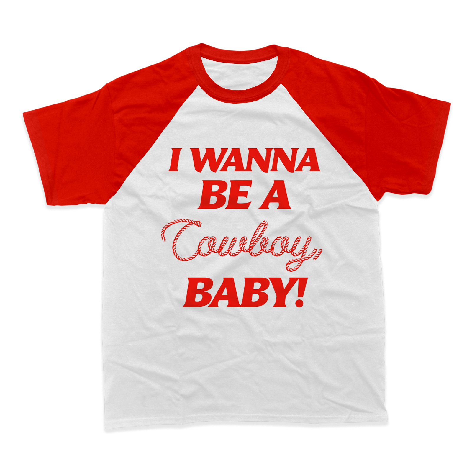 COWBOY T-SHIRT (WHITE/RED)